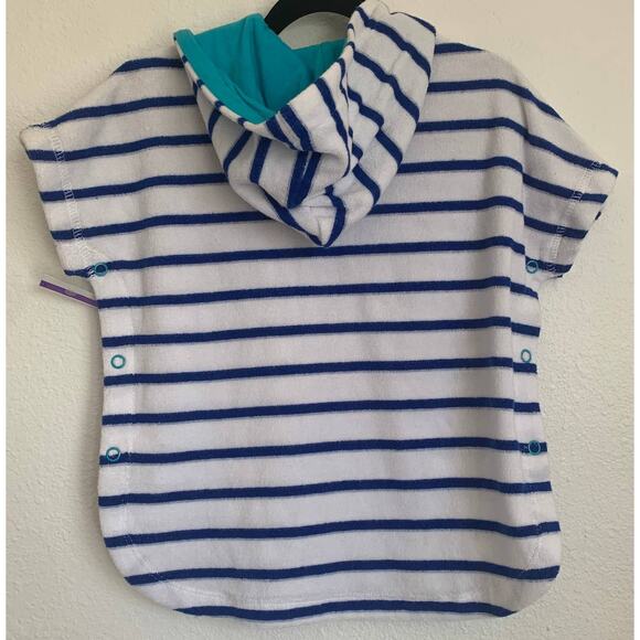 NEW Little Me Terry Striped Hooded Swim Cover Up - Picture 2 of 4